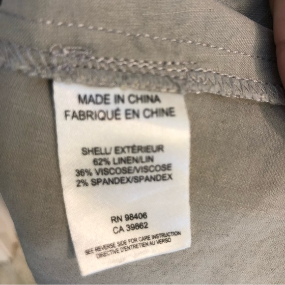 Theory dress, linen with spandex, sleeveless a-line, natural taupe color, Sz 8 - Picture 5 of 11